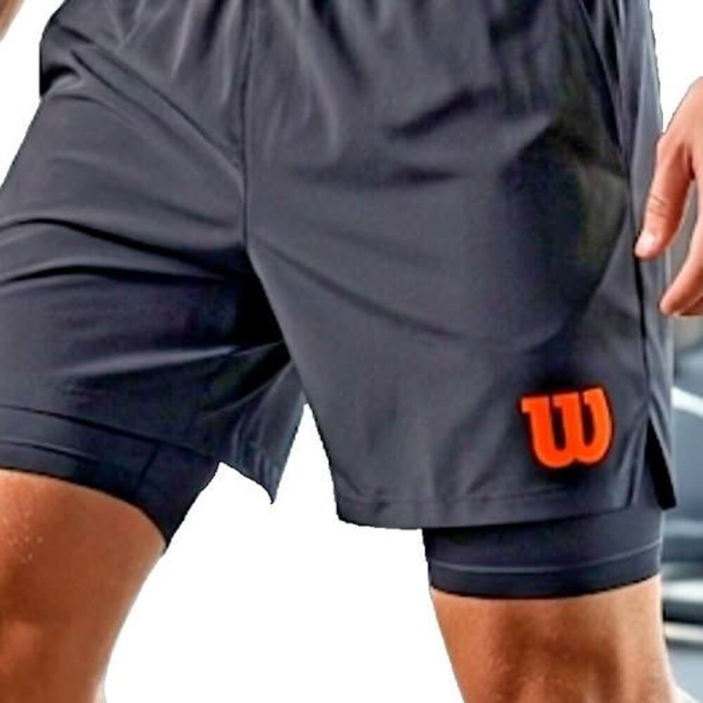 Wilson Strike Athletic Black Shorts  2-in-1 Compression Liner Men's XL